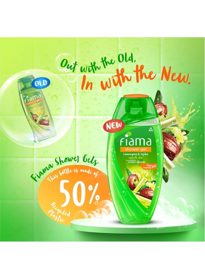 Fiama Body Wash Shower Gel Lemongrass & Jojoba, 250ml, Body Wash for Women and Men with Skin Conditioners for Smooth Skin & Gentle Exfoliation, Suitable for All Skin Types - Image 4